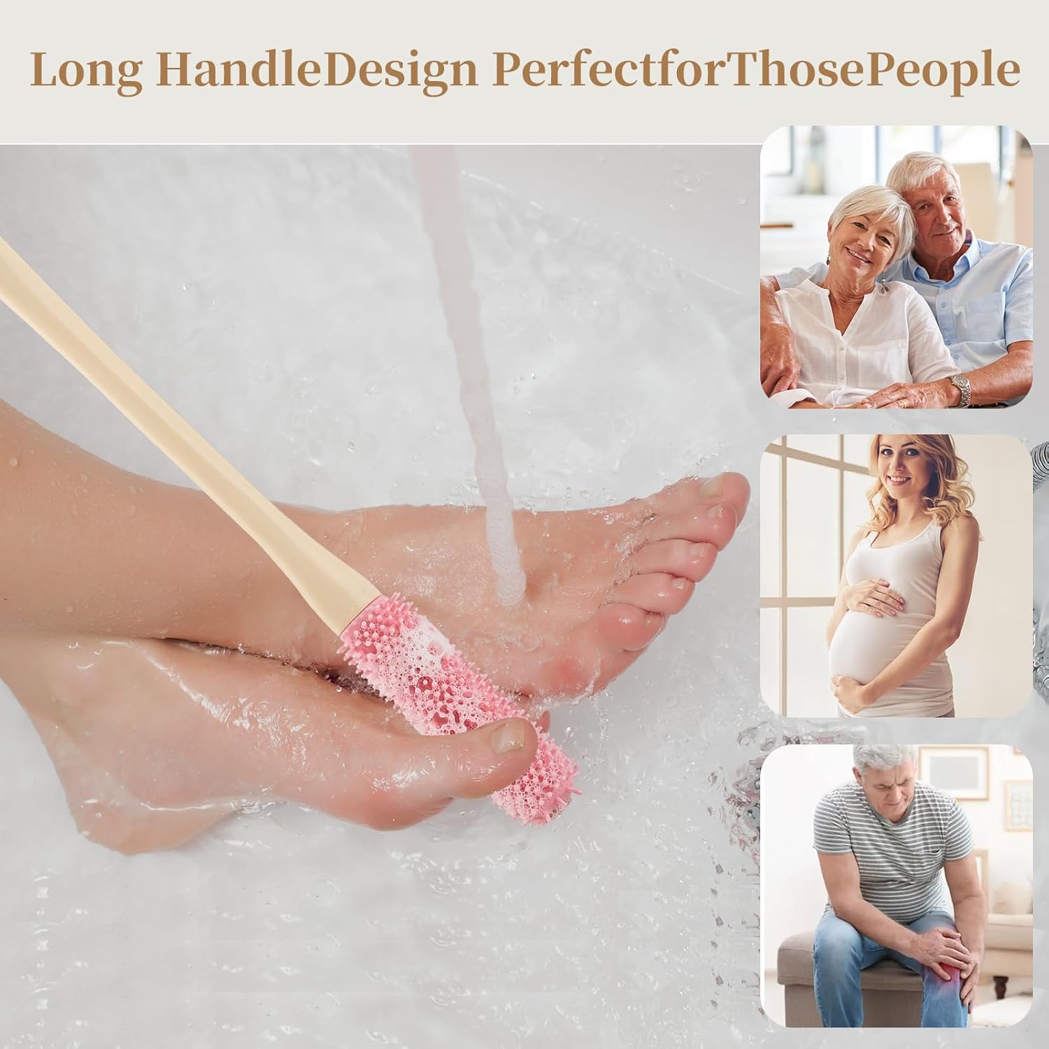 Long Handle Toe Cleaning Brush for Shower