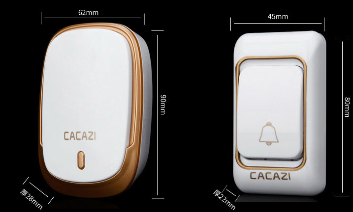 CACAZI K01 Wireless Doorbell Set