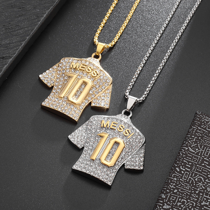 GlitzGoal™ No.10 Messi-Inspired Soccer Pendant Necklace