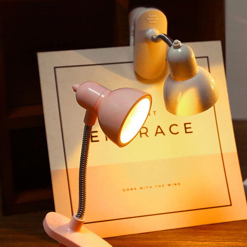 Mini LED Clip Reading Lamp Night Lights Home Portable Book Clip Lamp