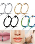 Retractable Hoop Nose/Lip/Earrings (PACK OF 4)