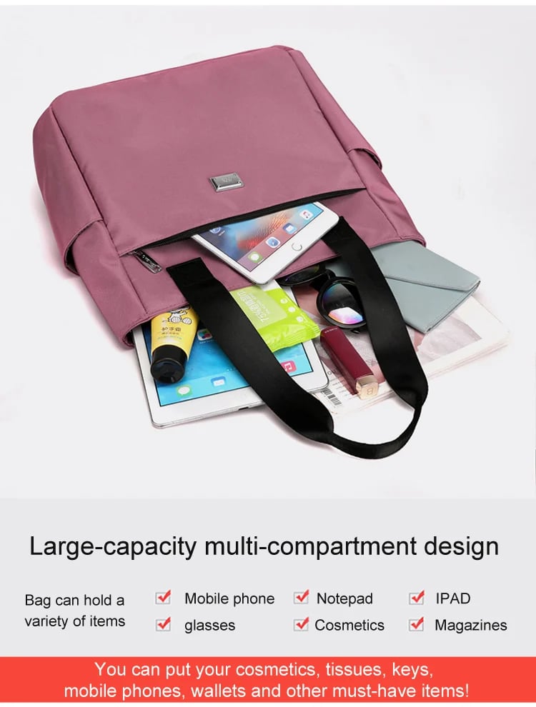 Water Repellent Multi Pocket Nylon Shoulder Bag👜