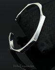 Stainless Steel Hexagon Cuff Bangle