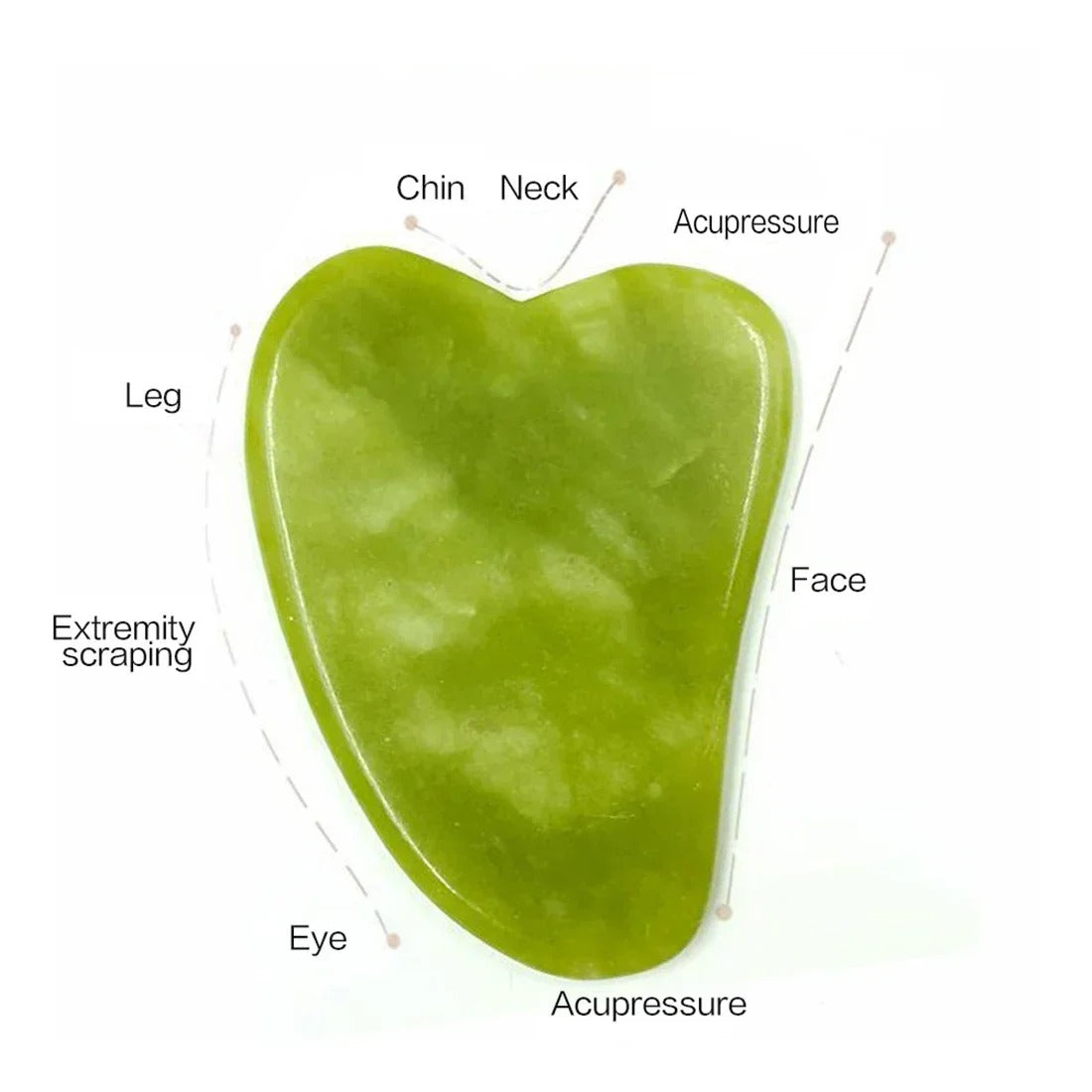 Facial Beauty - Pack Of Jade Face Roller &amp; Gua Sha
